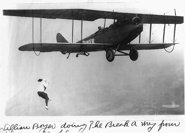3b18662r Miss Lillian Boyer, aerial acrobat 1922