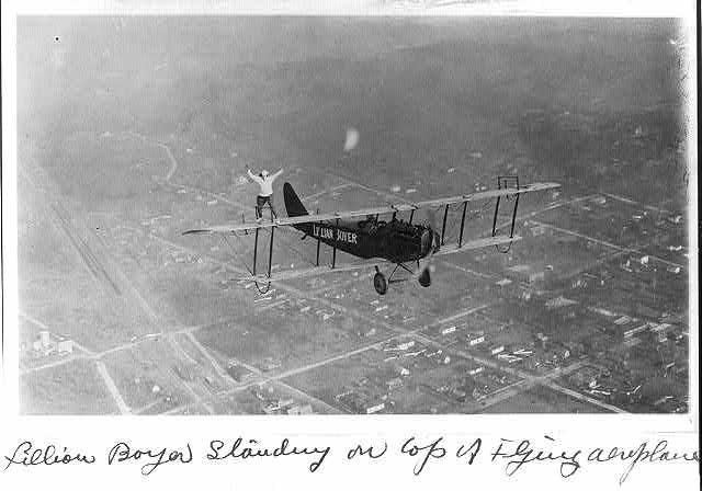 3b18663r Miss Lillian Boyer, aerial acrobat 1922